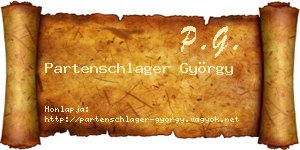 Partenschlager György névjegykártya
